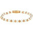 My Bendel Elastische Parelarmband met Gouden Kralen
