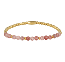 Armband met Facetgeslepen Edelstenen Kralen • Berry Quartz