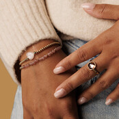 Armband met Facetgeslepen Edelstenen Kralen • Berry Quartz