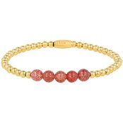 Armband met Edelstenen Kralen • Berry Quartz • 4 mm