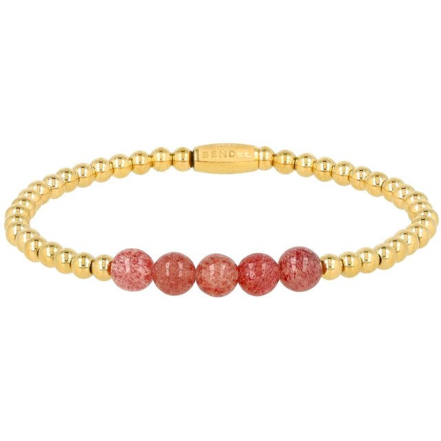 Armband met Edelstenen Kralen • Berry Quartz • 4 mm