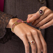 Armband met Edelstenen Kralen • Berry Quartz • 4 mm