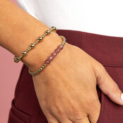 Armband met Edelstenen Kralen • Berry Quartz • 4 mm