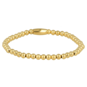 Gouden damesarmband met 4mm stainless steel kralen