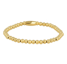 Gouden damesarmband met 4mm stainless steel kralen