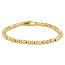 Gouden damesarmband met 4mm stainless steel kralen