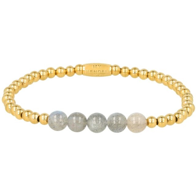 Armband met Edelstenen Kralen • Labradorite • 4 mm