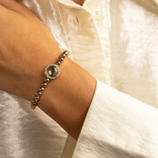 Elegante Armband met Edelsteen & Zirkonia • Labradorite