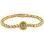 My Bendel Vintage Armband met Ronde Edelsteen • Green Fluorite