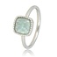 My Bendel Zegelring met Blauwgroene Amazonite Edelsteen Zilver