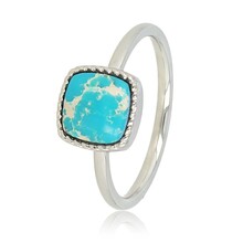 Zilveren ring - vierkante Imperial Jasper edelsteen