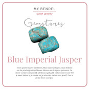Zilveren ring - vierkante Imperial Jasper edelsteen