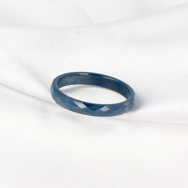 Keramieken Ring • Facet Geslepen • 3 mm • Donkerblauw
