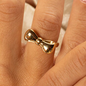 Gouden ring met strik