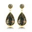 My Bendel Gouden Oorbel met Moss Agate Druppel Hanger