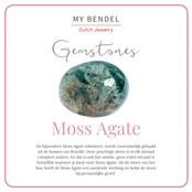 Gouden Oorbel met Moss Agate Druppel Hanger