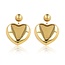 My Bendel Hartvormige Oorstekers • Goud • 25 mm