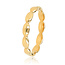 My Bendel Gouden Aanschuifring met Ovale Vormen - Hypoallergeen Stainless Steel