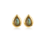 My Bendel Druppel Studs met Edelsteen • Labradoriet
