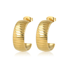 Statement Oorbellen met Ribbels