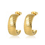 My Bendel Statement Oorbellen met Ribbels