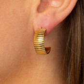 Statement Oorbellen met Ribbels