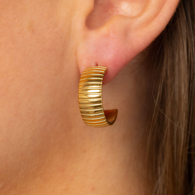 Statement Oorbellen met Ribbels