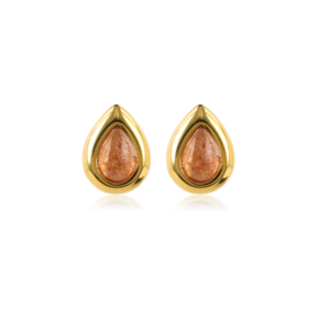 Druppel Studs met Edelsteen • Berry Quartz