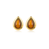 Druppel Studs met Edelsteen • Tiger Eye