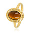 My Bendel Ring met Ovale Edelsteen en Ribbelrand • Tiger Eye