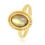My Bendel Ring met Ovale Edelsteen en Ribbelrand • Labradoriet