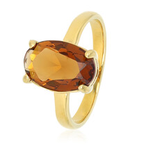 Ring met Ovale Zirkonia • Bruin