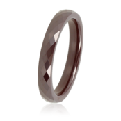 Keramieken Ring • Facet Geslepen • 3 mm • Bruin