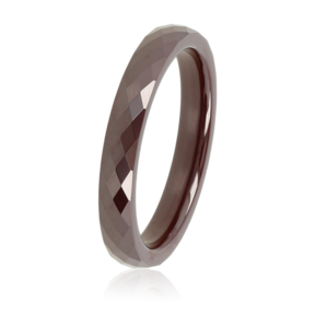 Keramieken Ring • Facet Geslepen • 3 mm • Bruin