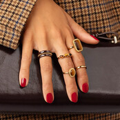 Keramieken Ring • Facet Geslepen • 3 mm • Bruin