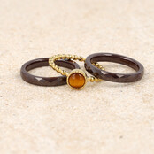 Keramieken Ring • Facet Geslepen • 3 mm • Bruin