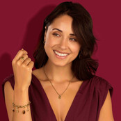 Ketting met Rechthoekige Edelsteen en Ribbelrand • Tiger Eye