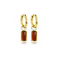 My Bendel Oorring met Rechthoekige Hanger van Edelstenen • Brown Agate