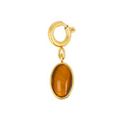 Ovale Bedel met Edelsteen • 15 mm • Tiger Eye