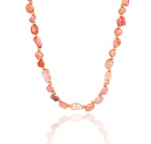 Edelstenen Ketting met Organische Vormen • Berry Quartz