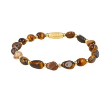 Edelstenen Armband met Organische Vormen • Tiger Eye