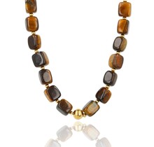 Bold Ketting met Edelstenen • Tiger Eye