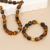 Bold Ketting met Edelstenen • Tiger Eye