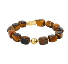 Bold Armband met Edelstenen • Tiger Eye