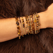 Bold Armband met Edelstenen • Tiger Eye