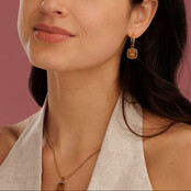 Oorbellen met Tiger Eye hanger