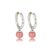 Rhodonite Zilveren Oorringen: Elegantie in Balans