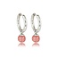 My Bendel Rhodonite Zilveren Oorringen: Elegantie in Balans