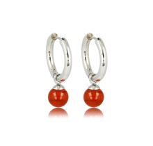 Red Aventurine Zilveren Oorringen: Natuurlijke Elegantie