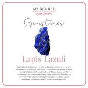 Zilveren Oorbel met Lapis Lazuli Ronde Hanger